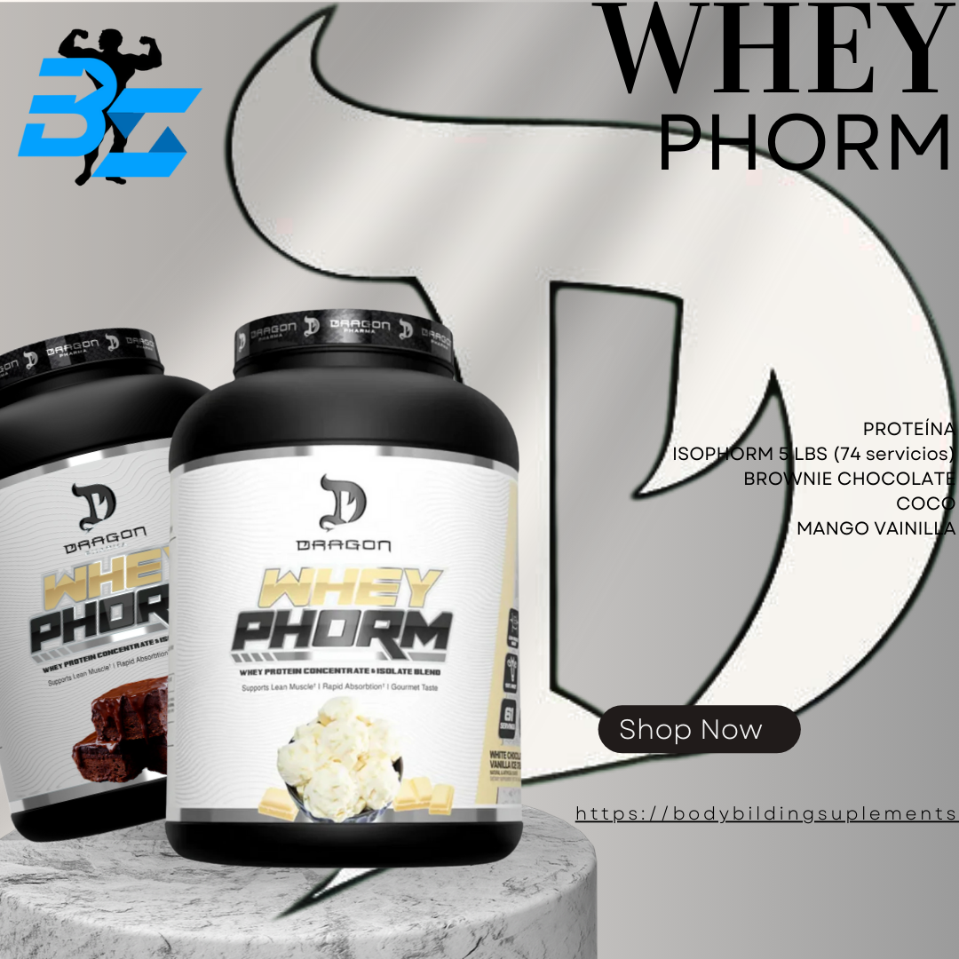 PROTEÍNA WHEY PHORM 5 LBS (60 servicios)