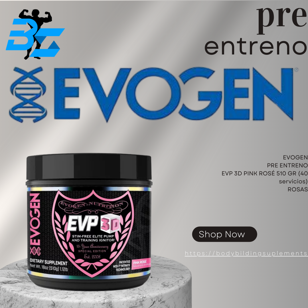 EVOGEN PRE ENTRENO EVP 3D PINK ROSÉ 510 GR (40 servicios)