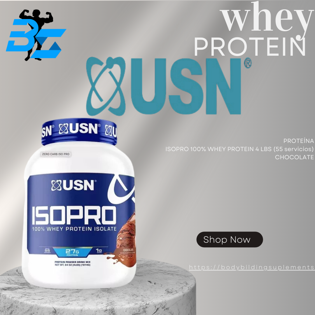 PROTEÍNA ISOPRO 100% WHEY PROTEIN 4 LBS (55 servicios) CHOCOLATE